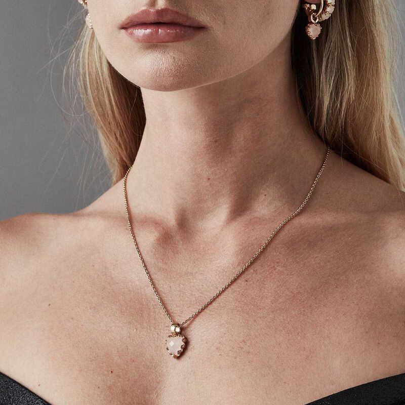 Stolen Girlfriends Club Love Claw Necklace Rose Quartz image number 1